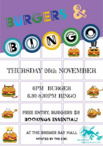 Burgers & Bingo November