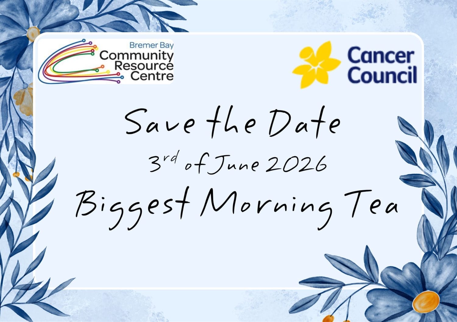 Biggest Morning Tea - Wed 3 June 2026