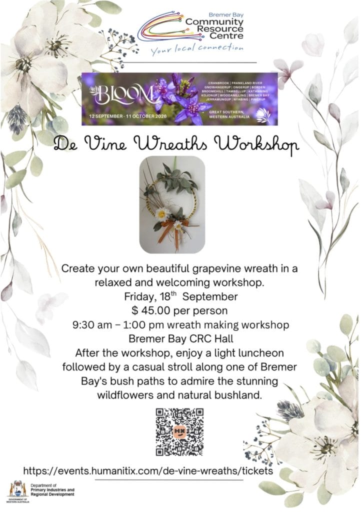 De Vine Wreaths Workshop during the Bloom Festival