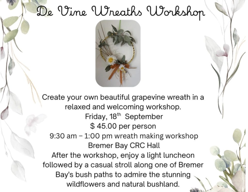 De Vine Wreaths Workshop during the Bloom Festival